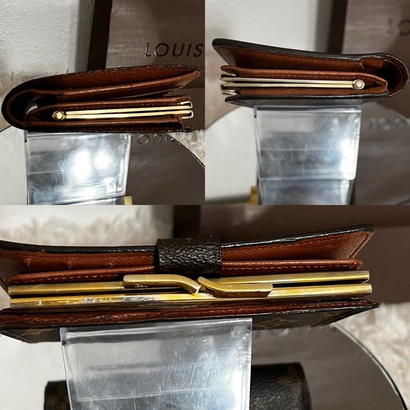 Authentic Louis Vuitton Monogram Porte Monnaie Billets Viennois Kisslock Wallet - Picture 15 of 17